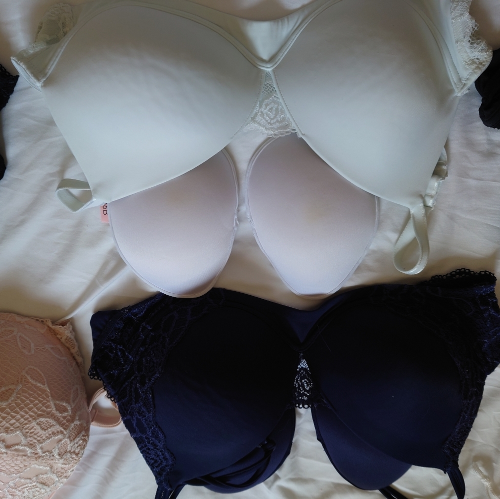 Set of mastectomy bras size 36B + 36A + Aqua Wave form